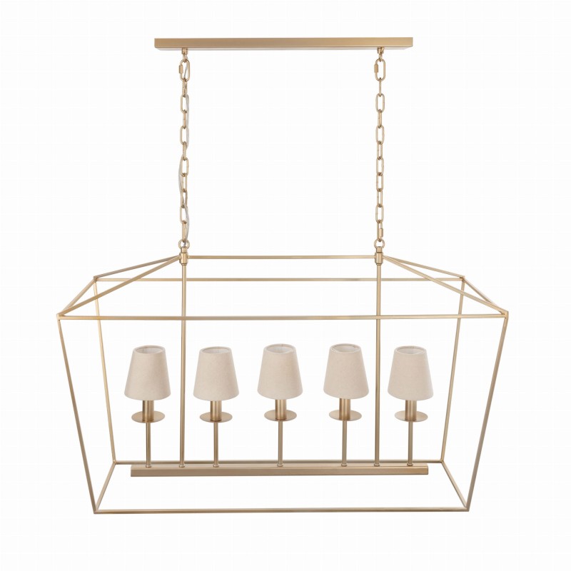 GENTLE L Gold Chandelier- Crafdeco