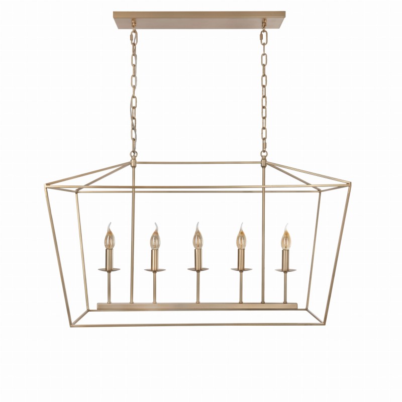 GENTLE L Gold Chandelier- Crafdeco