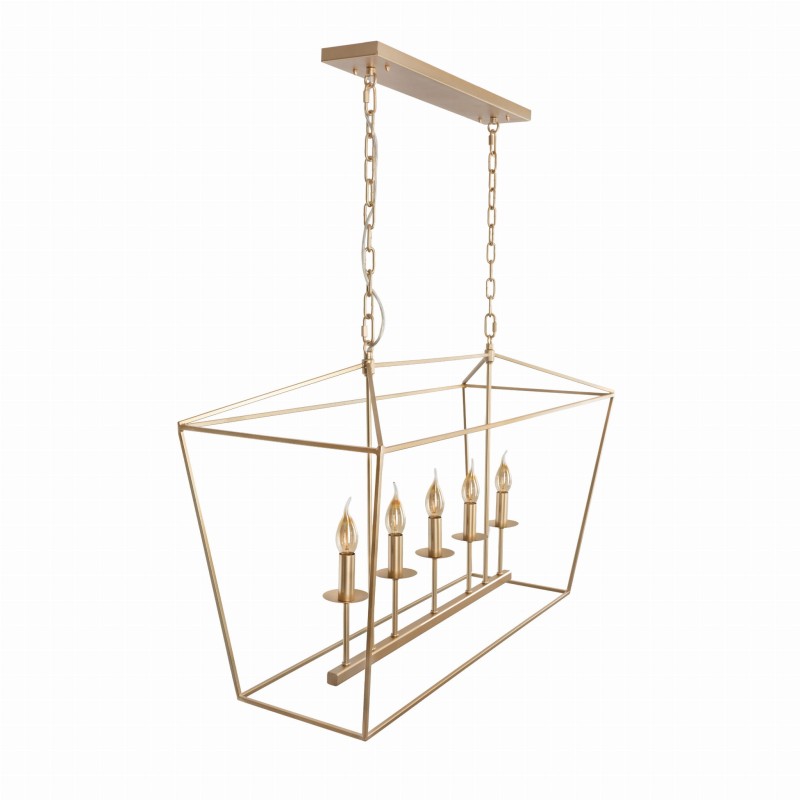 GENTLE L Gold Chandelier- Crafdeco