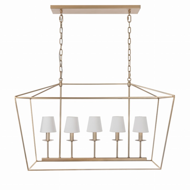 GENTLE L Gold Chandelier- Crafdeco