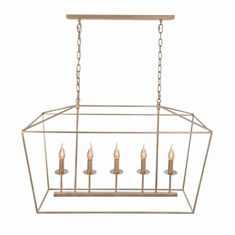 GENTLE L Gold Chandelier - Crafdeco