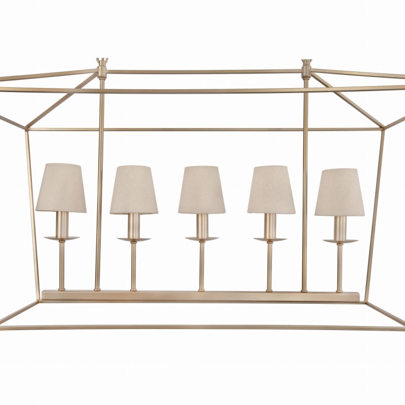 GENTLE L Gold Chandelier- Crafdeco