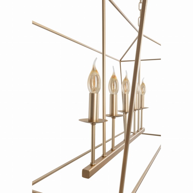 GENTLE L Gold Chandelier-Crafdeco