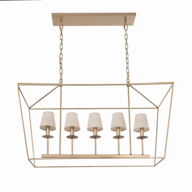 GENTLE L Gold Chandelier-Crafdeco