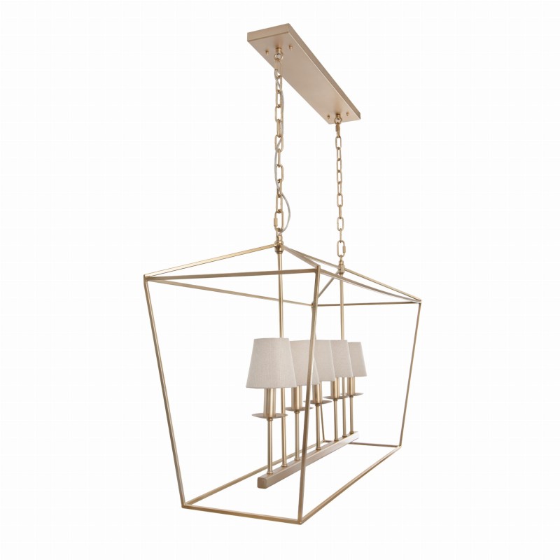 GENTLE L Gold Chandelier-Crafdeco