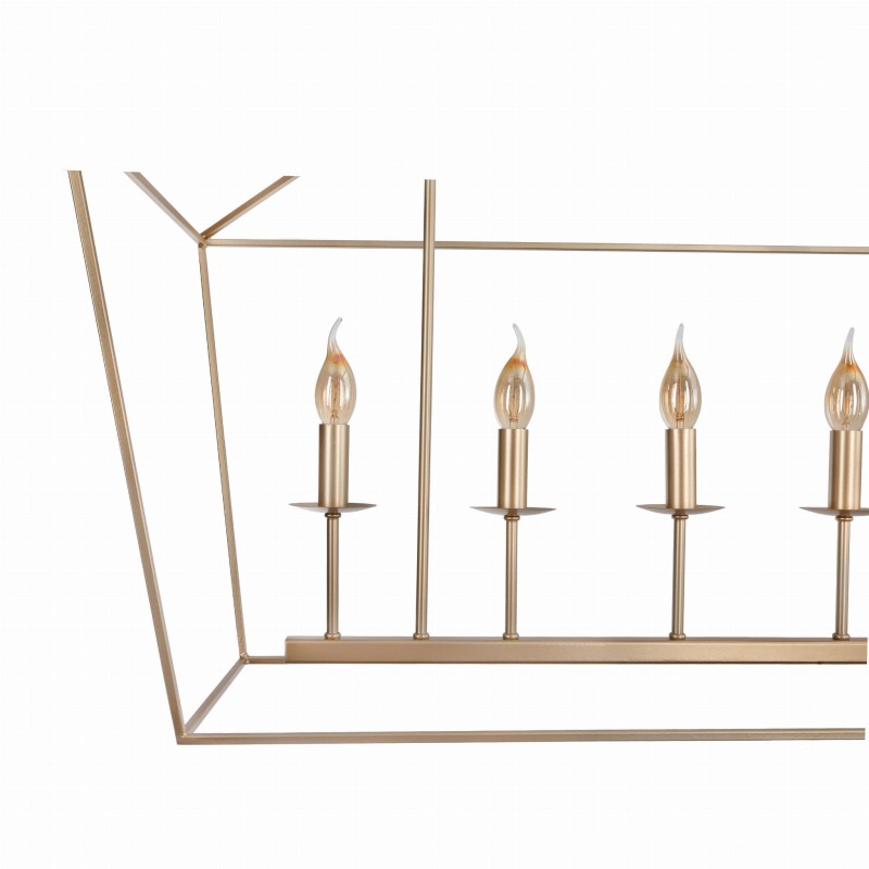GENTLE L Gold Chandelier-Crafdeco