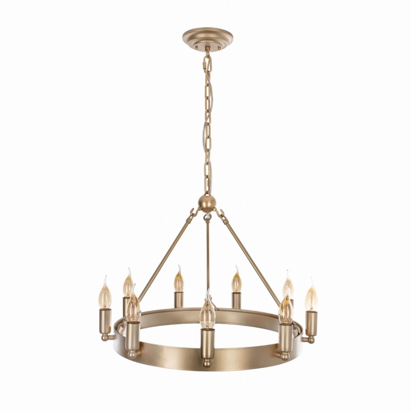 Żyrandol CROWN 80 9z złoty, Crafdeco