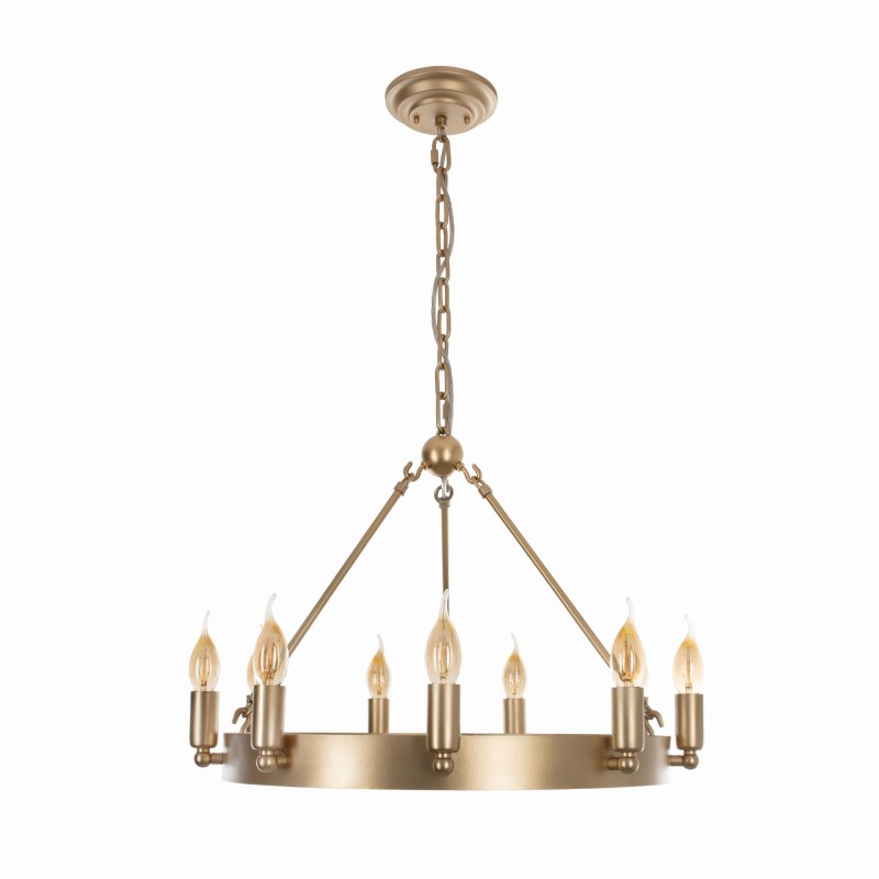 Żyrandol CROWN 80 9z złoty, Crafdeco