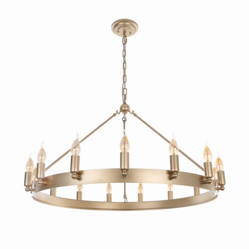 Żyrandol CROWN 115 15z złoty, Crafdeco
