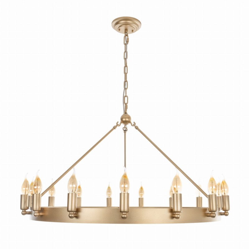 Żyrandol CROWN 115 15z złoty, Crafdeco