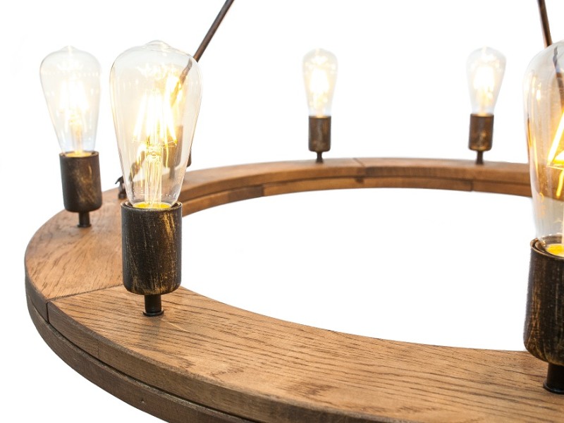 Rustic Chandelier Circle 50 6z- Crafdeco