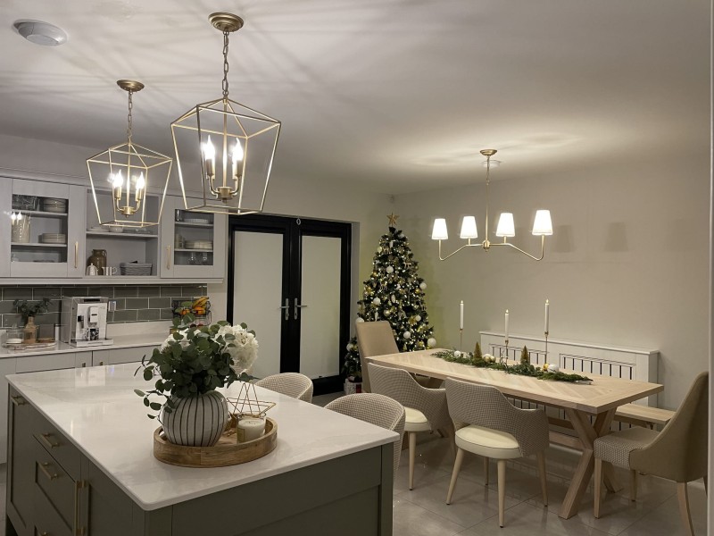 SIMPLE Gold Chandelier- Crafdeco