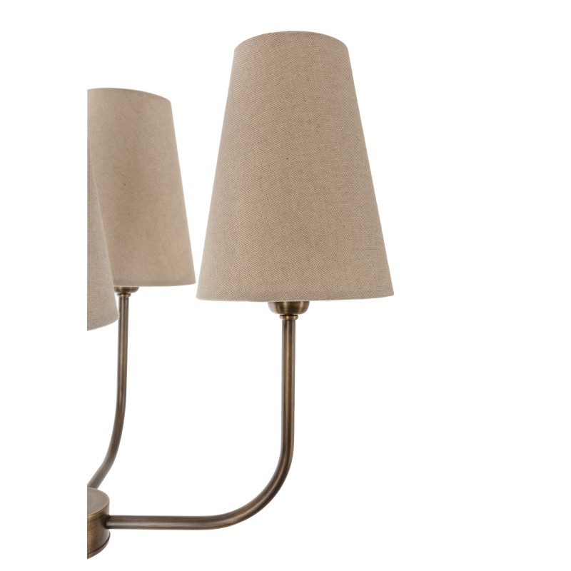 Liora Brass Lamp, linen lampshade , Crafdeco