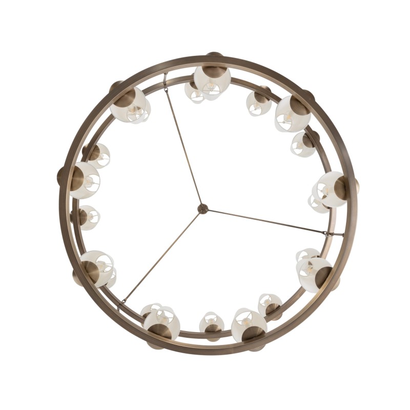 Aurora Double Brass Chandelier ,  Crafdeco