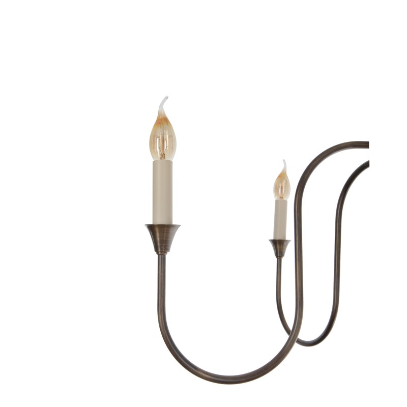 Lampa mosiężna Verona, bez abażura-Crafdeco