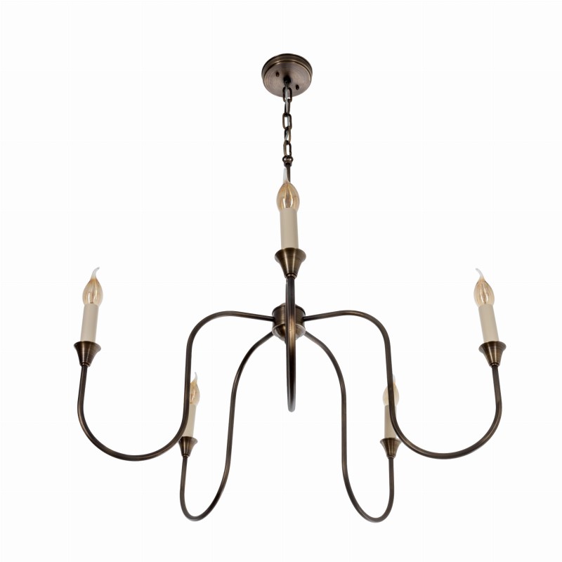 Lampa mosiężna Verona, bez abażura-Crafdeco