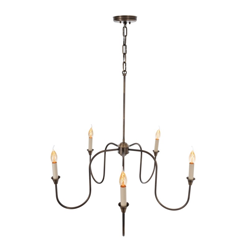 Lampa mosiężna Verona, bez abażura-Crafdeco