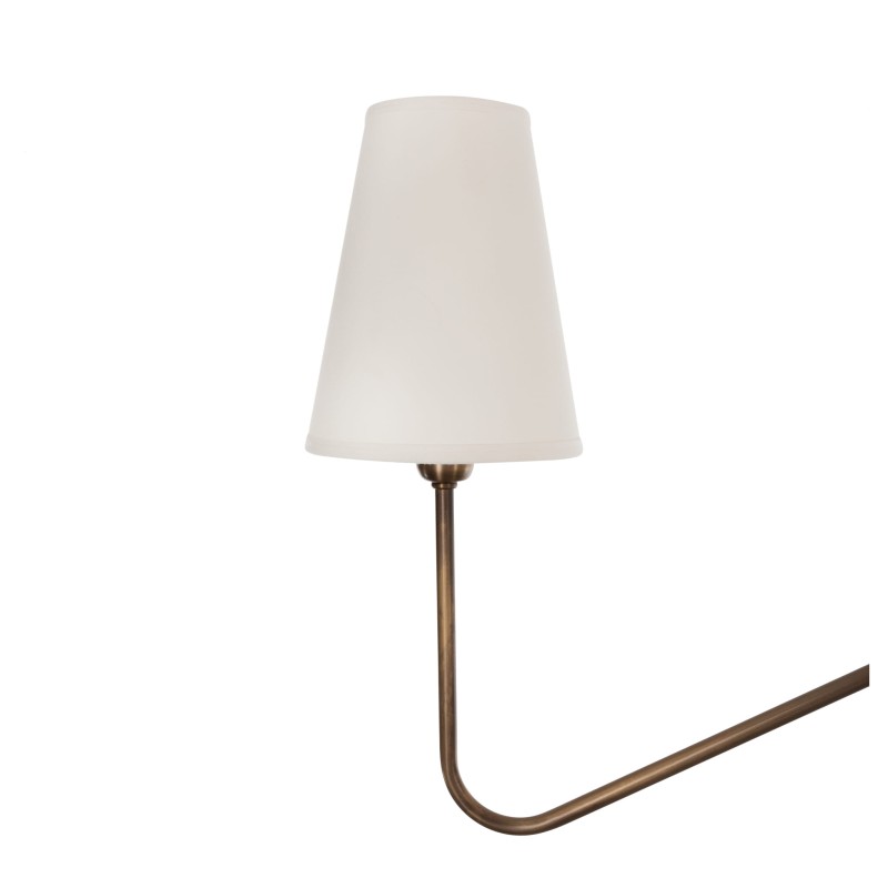 SIMPLE Brass Chandelier - Narrow White Lampshade