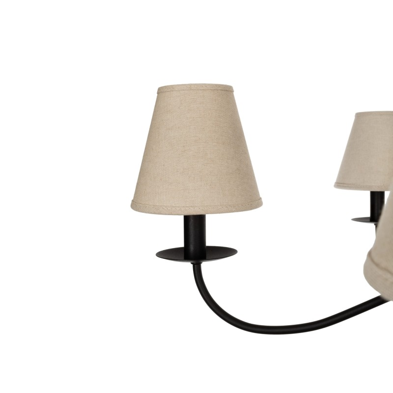 Elegant 100 Black Chandelier –linen lampshades
