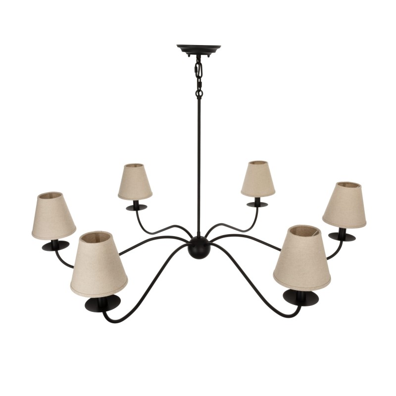 Elegant 100 Black Chandelier – linen  lampshades