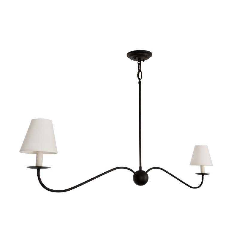 Elinea Black Lamp -white lampshade