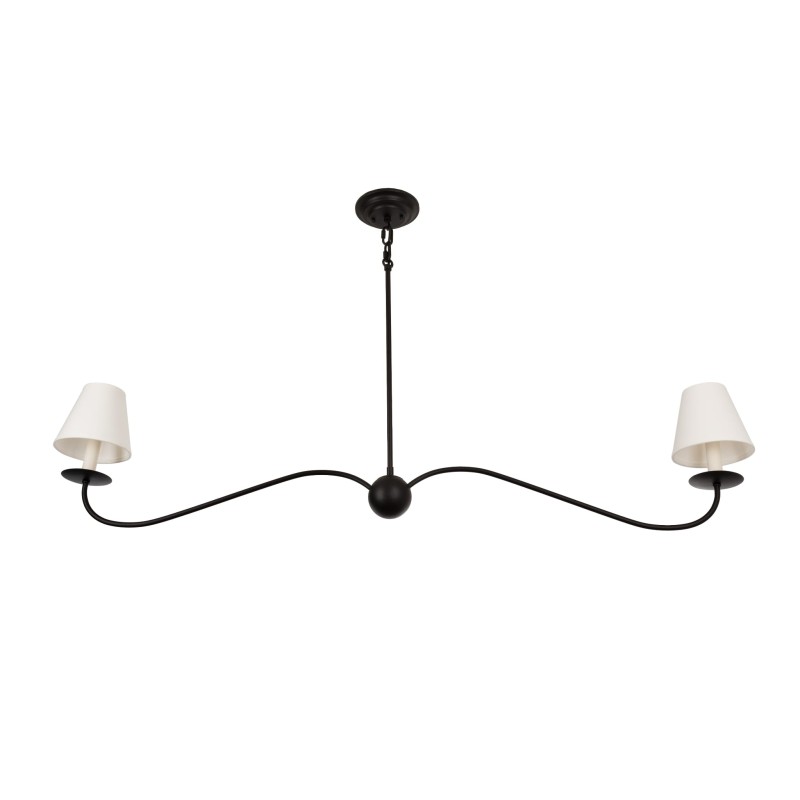 Elinea Black Lamp -white lampshade