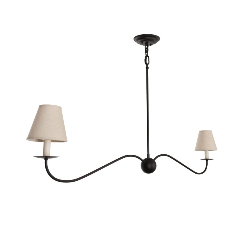Elinea Black Lamp- linen lapshade