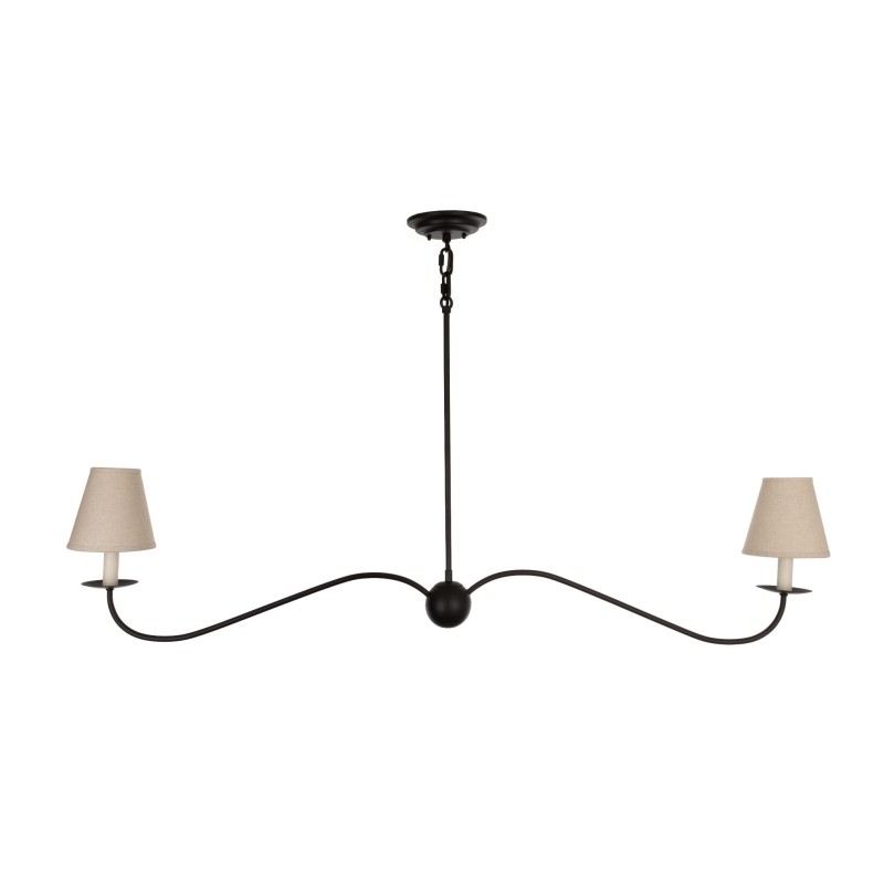 Elinea Black Lamp -linen lampshade