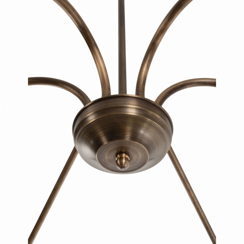 Aurelia brass chandelier without lampshades