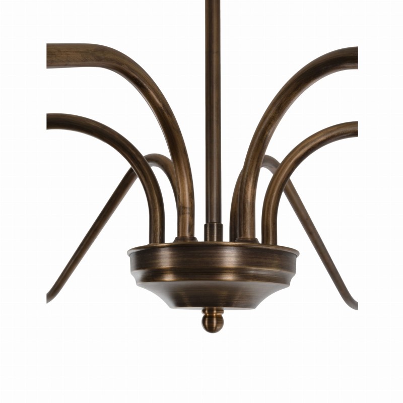 Aurelia brass chandelier without lampshades