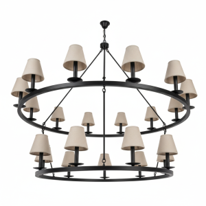 Aurora Double Black Chandelier