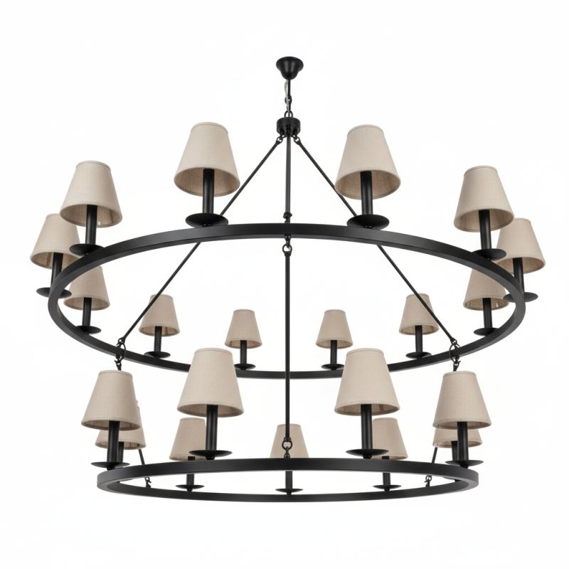 Aurora Double Black Chandelier