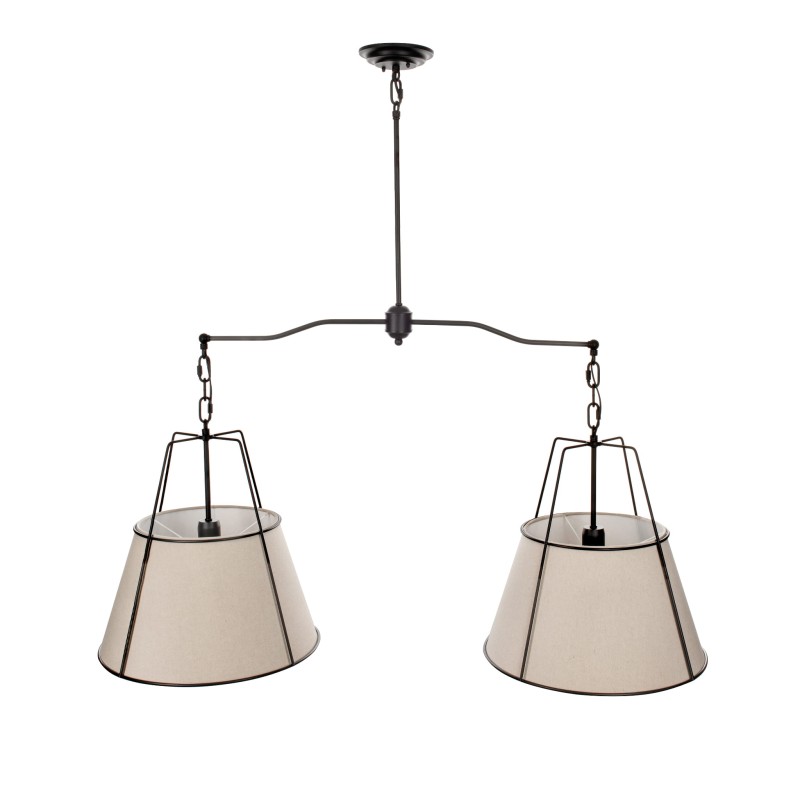 Amber Twin lamp black - linen shade
