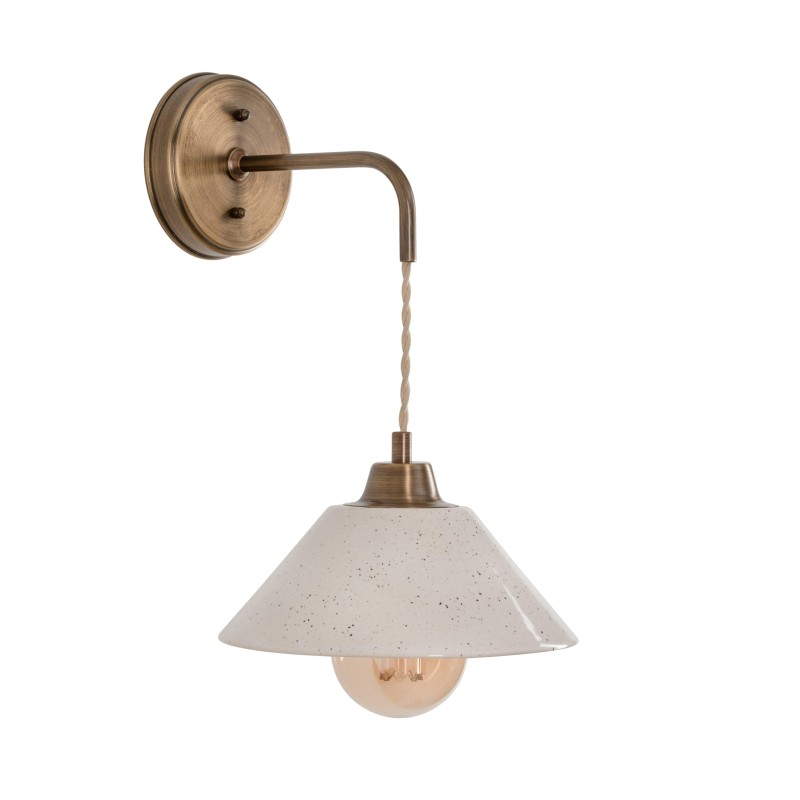 Lumo patine brass wall lamp - IVORY