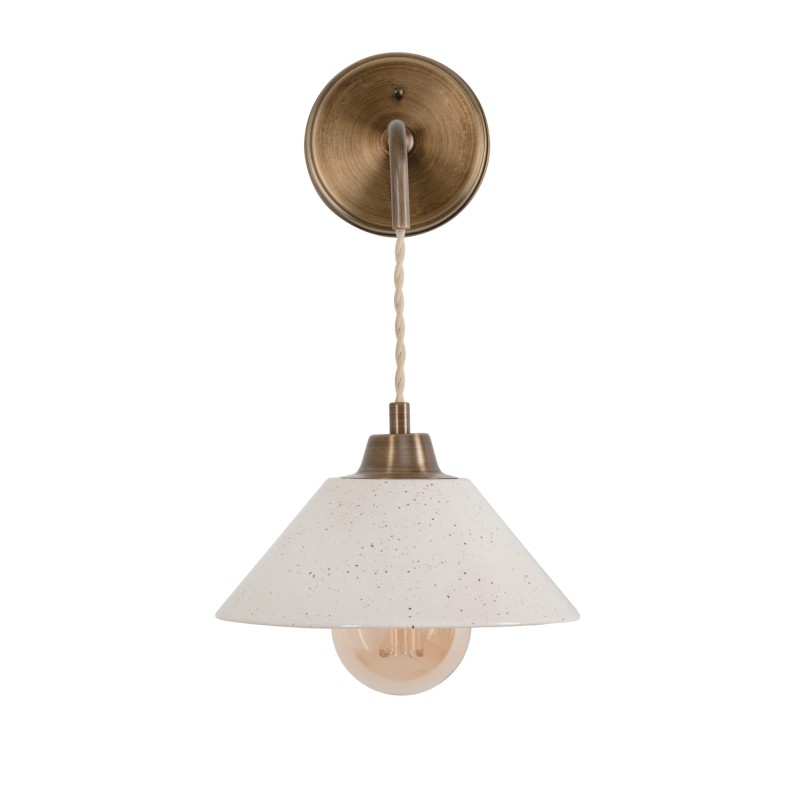 Lumo patine brass wall lamp - IVORY