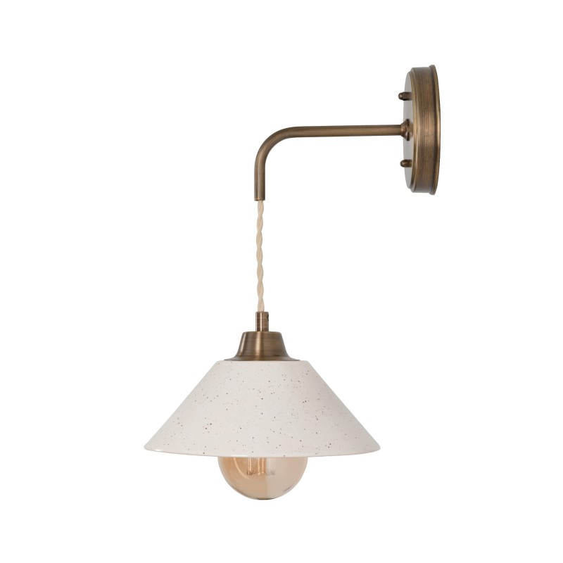 Lumo patine brass wall lamp - IVORY