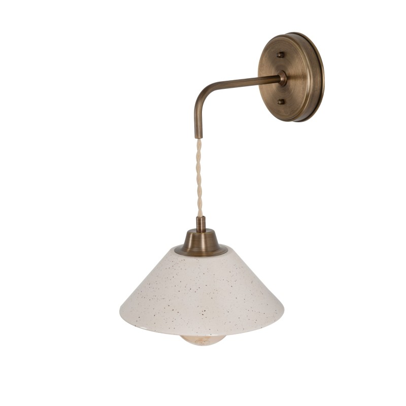 Lumo patine brass wall lamp - IVORY