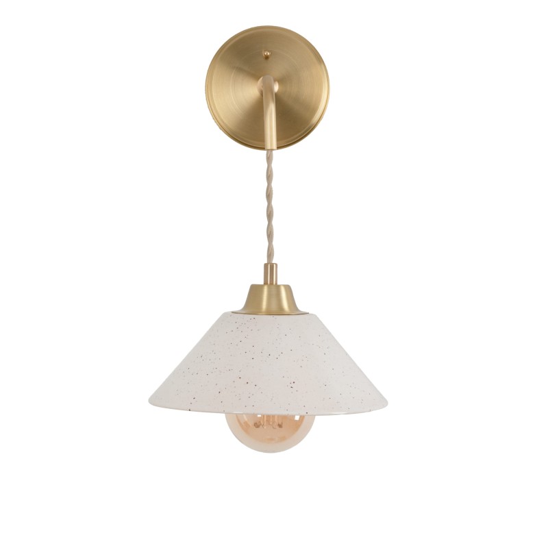 Lumo Classic Brass Wall Sconce-IVORY