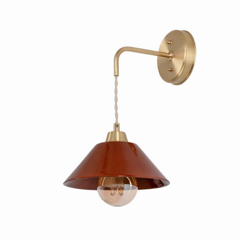 Lumo Classic Brass Wall Sconce-Carmine