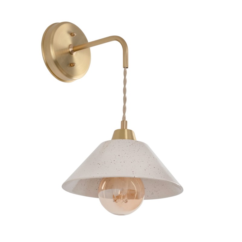 Lumo Classic Brass Wall Sconce-IVORY