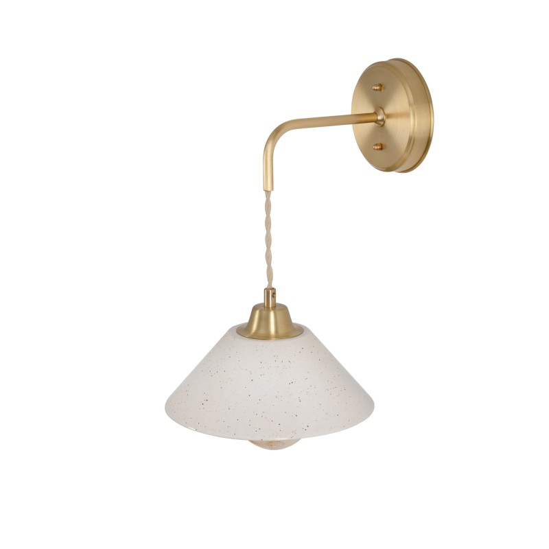 Lumo Classic Brass Wall Sconce-IVORY