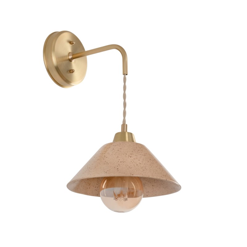 Lumo Classic Brass Wall Sconce-SANDSTONE