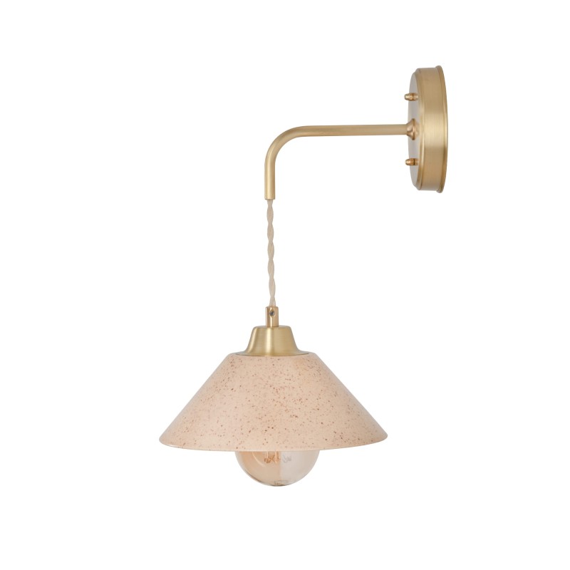 Lumo Classic Brass Wall Sconce-SANDSTONE