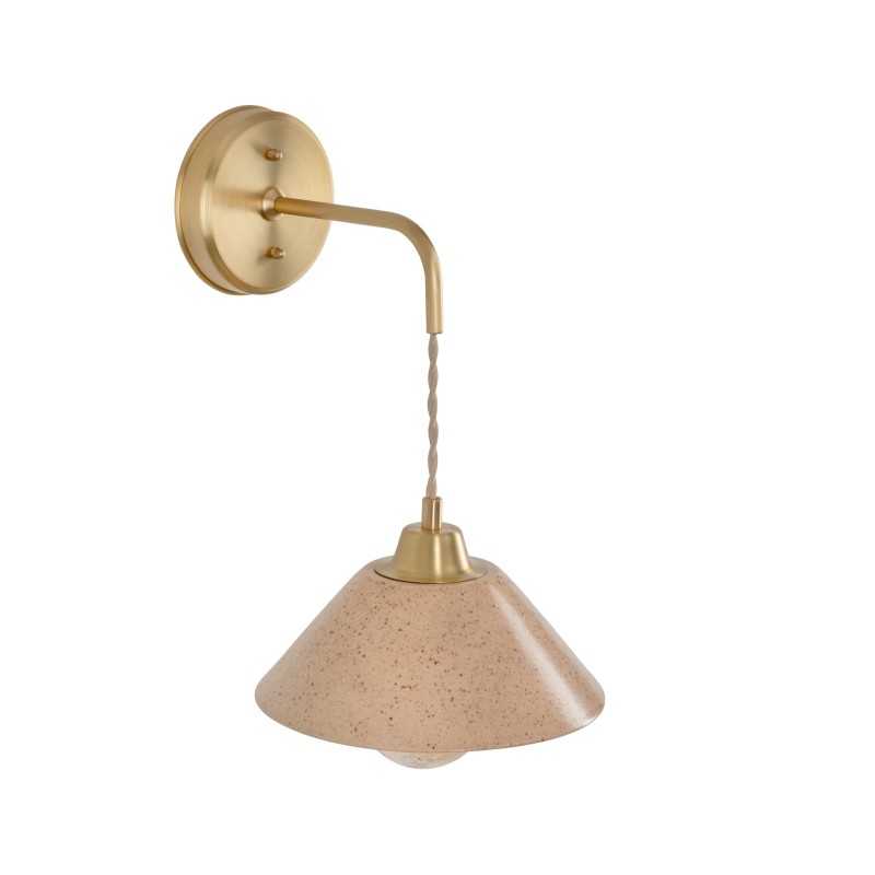 Lumo Classic Brass Wall Sconce-SANDSTONE