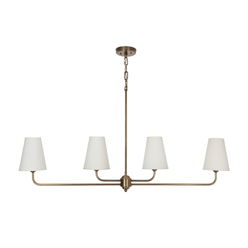Classy antique brass chandelier-white-narrow