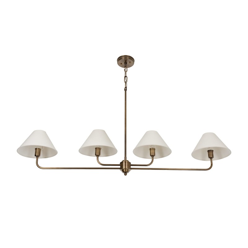 Classy antique brass chandelier-white-wide