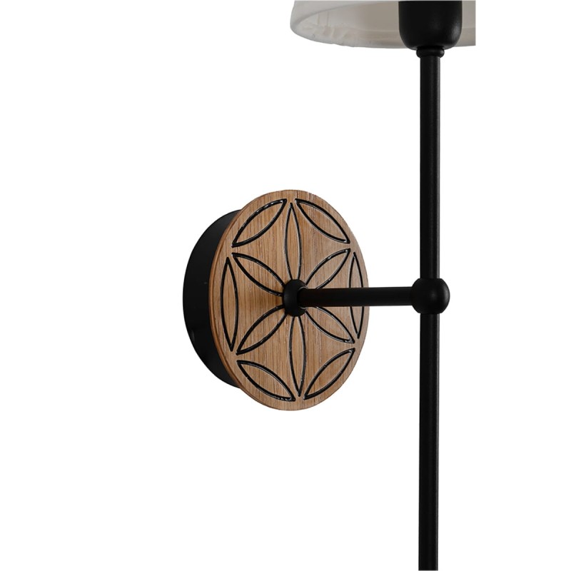 BASIC Wall Sconce, Highlander Rosette – Narrow White Lampshade