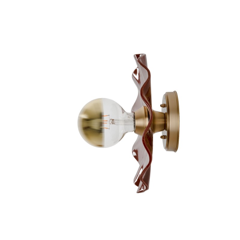 Brass ceramic wall lamp Ario-Carmine