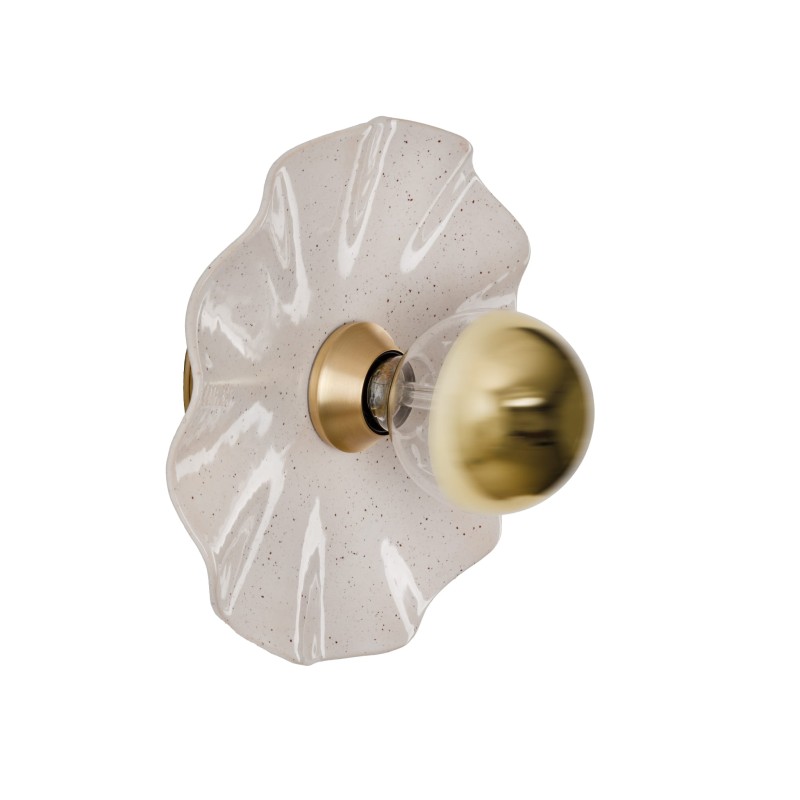 Brass ceramic wall lamp Ario-Ivory