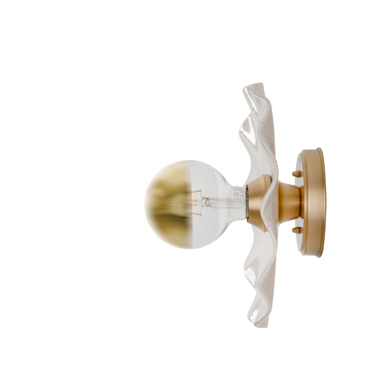 Brass ceramic wall lamp Ario-Ivory